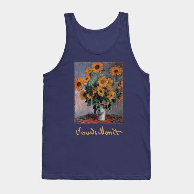 Sunflowers by Claude Monet Tank Top by MasterpieceCafe